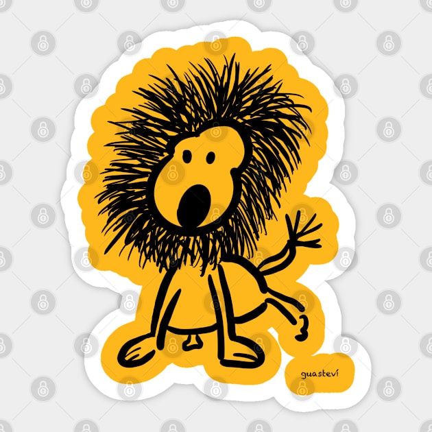 Be a Lion Sticker by Guastevi